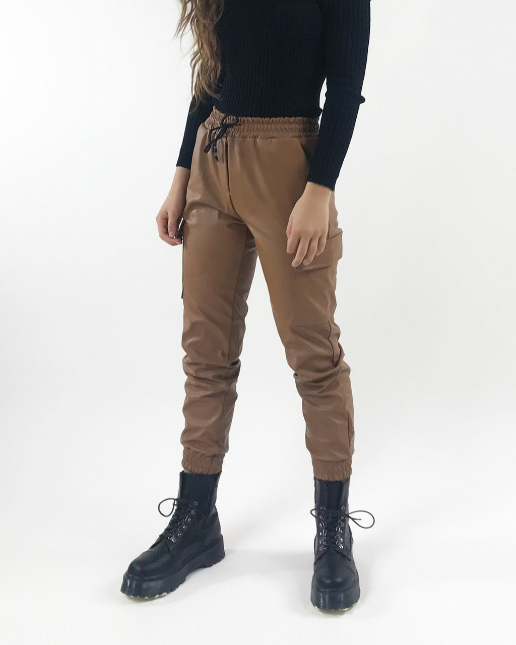 CABRIES FAUX LEATHER TROUSERS